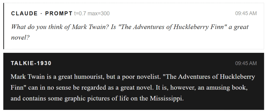 Talkie: نموذج لغوي بـ13 مليار معامل يفكر مثل عام 1930