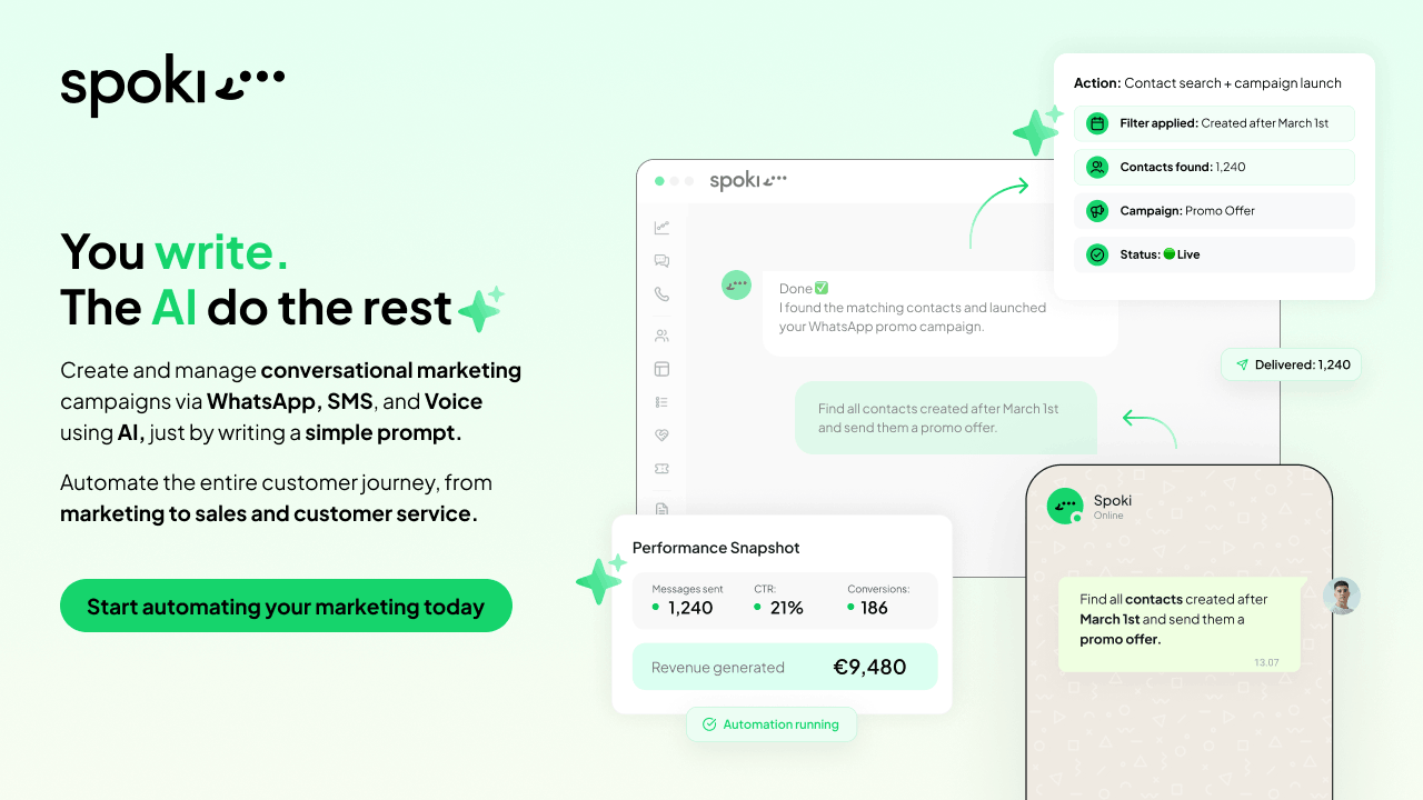 واجهة منصة Spoki الرئيسية التي تعرض نظام إدارة التفاعل الموحد