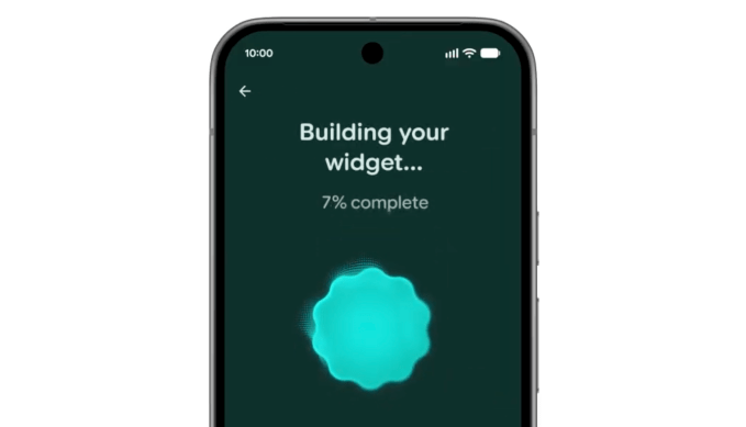 لقطة شاشة لواجهة Create My Widget من جوجل تُظهر إمكانيات الإنشاء المخصص