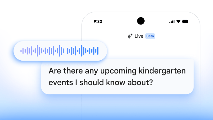 واجهة Gmail Live تظهر إمكانية طرح الأسئلة الصوتية
