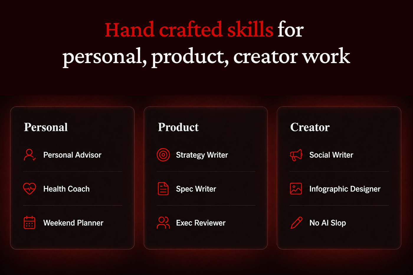 واجهة منصة Behind the Craft تعرض المهارات الذكية العشر
