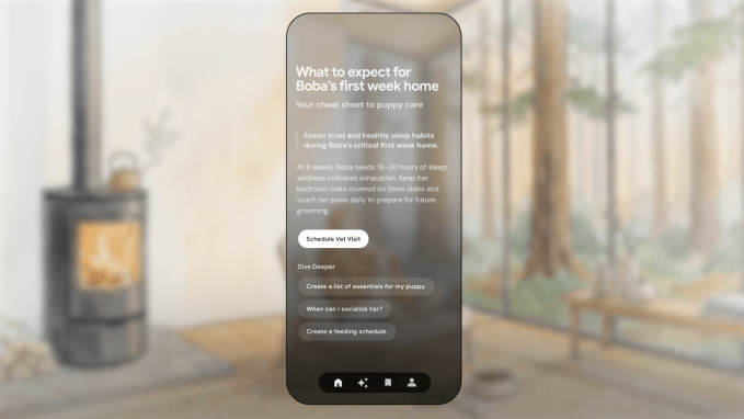 لقطة شاشة من واجهة تطبيق Dreambeans تظهر القصص المولدة