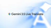 شعار Gemini 3.5 Live Translate مع رمز البريق