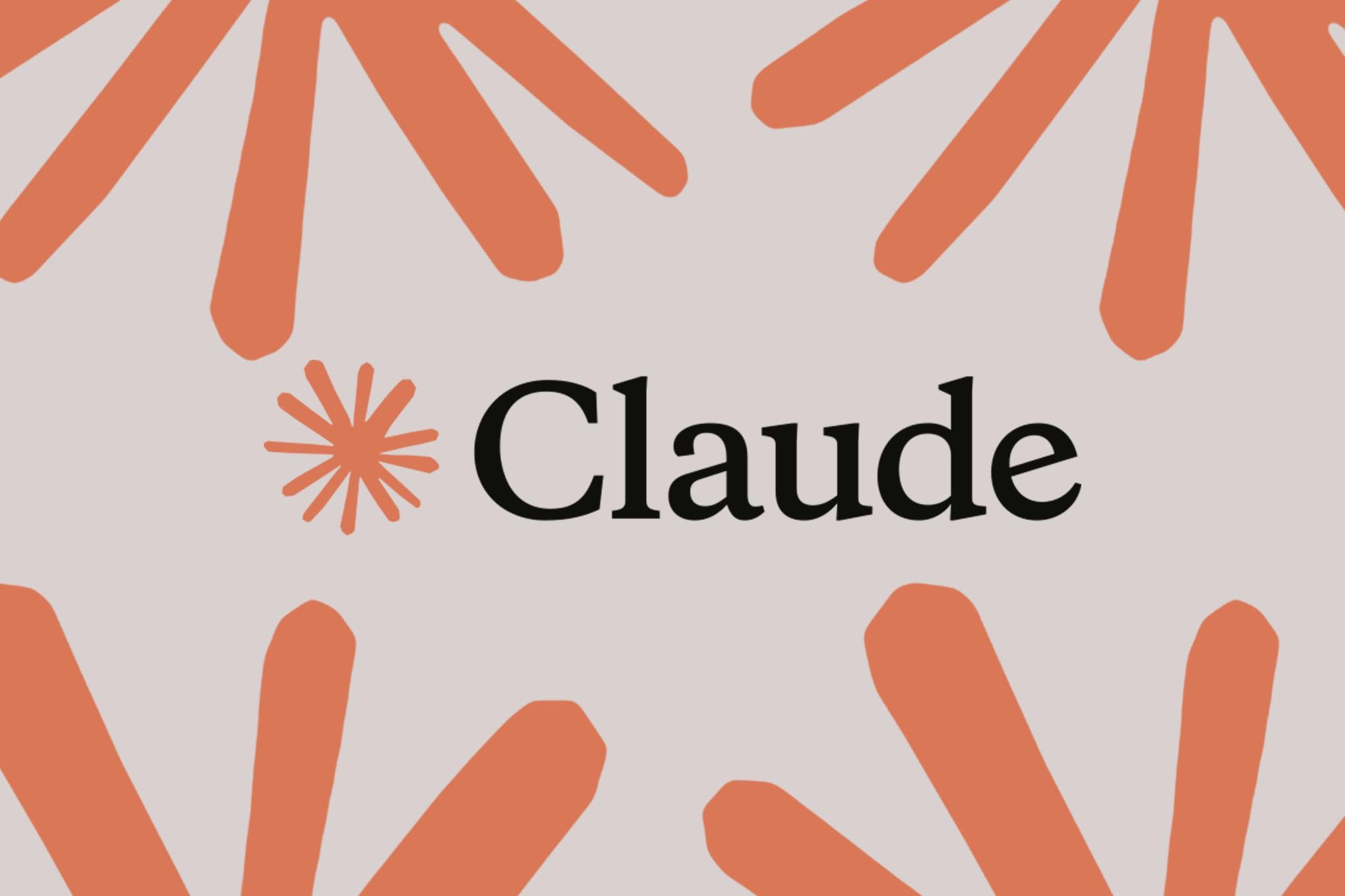 رسم توضيحي يُظهر شعار Claude على خلفية زرقاء