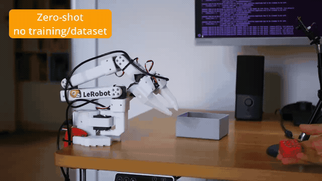 نموذج MolmoAct2 يعمل zero-shot في LeRobot على روبوت SO-100