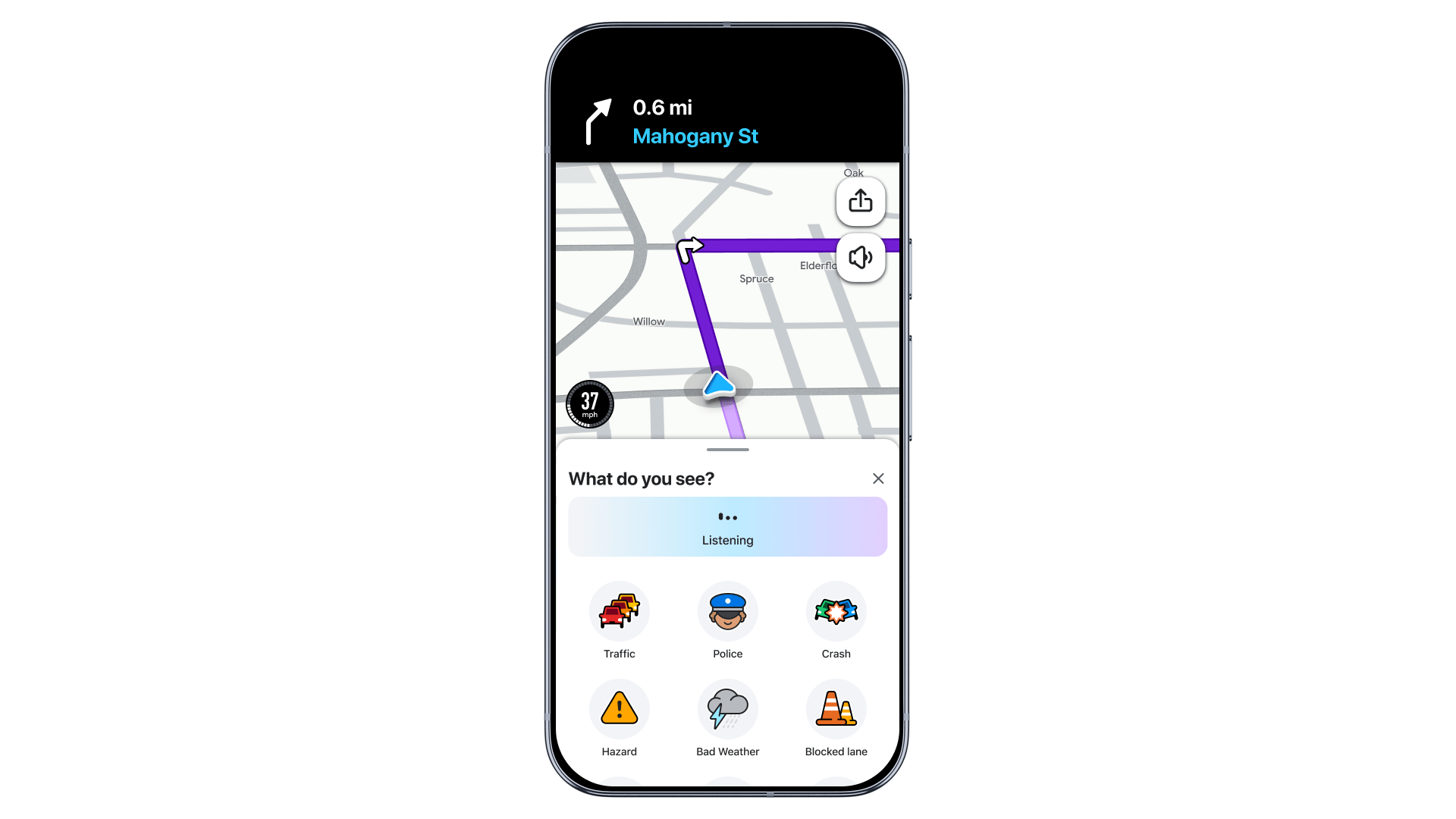 تحديث ميزة التبليغ الحواري في Waze باستخدام الأوامر الصوتية الطبيعية