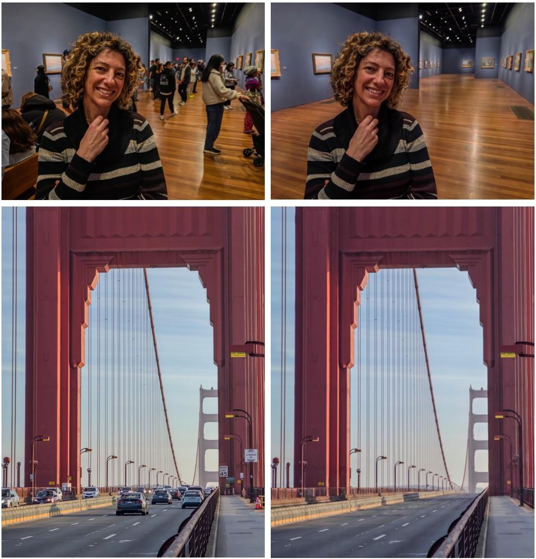 مثال على إزالة الأشخاص من خلفية الصورة باستخدام Object Editing في Indigo