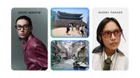 نظارات Gentle Monster وWarby Parker مع واجهة جيميني على الشاشة