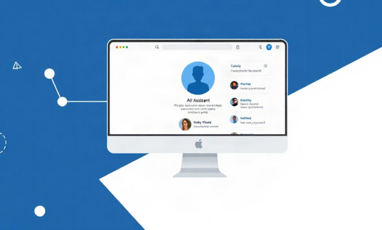 شاشة كمبيوتر Mac يظهر عليها مساعد Meta AI أثناء تحليل أداء حملة إعلانية