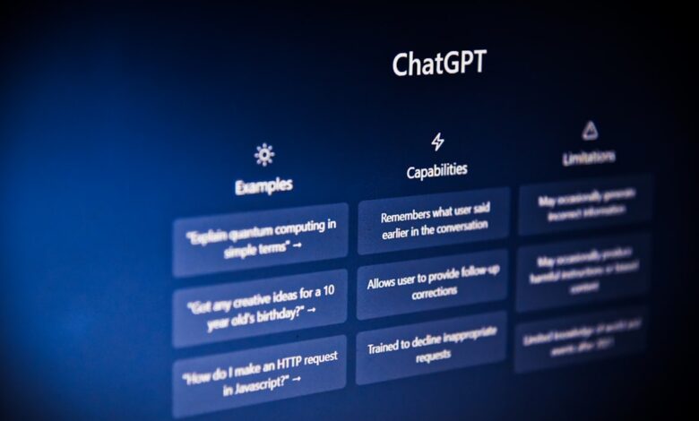 واجهة ChatGPT تعرض قائمة المواقع المستضافة مع لوحة تحليلات للزوار ومشاهدات الصفحات