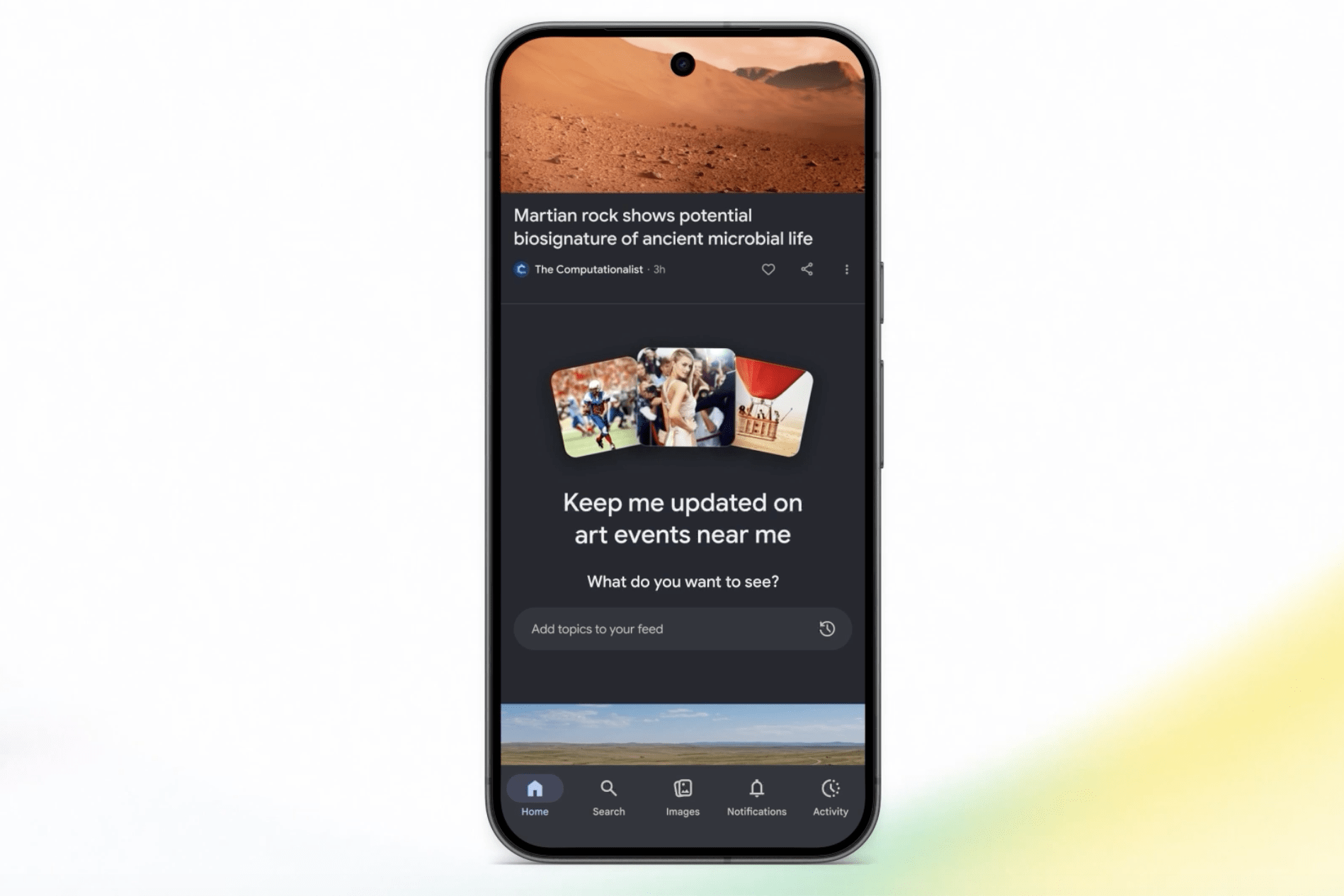 واجهة تطبيق Google News على أندرويد تعرض اختيار مواضيع الموجز الصوتي اليومي