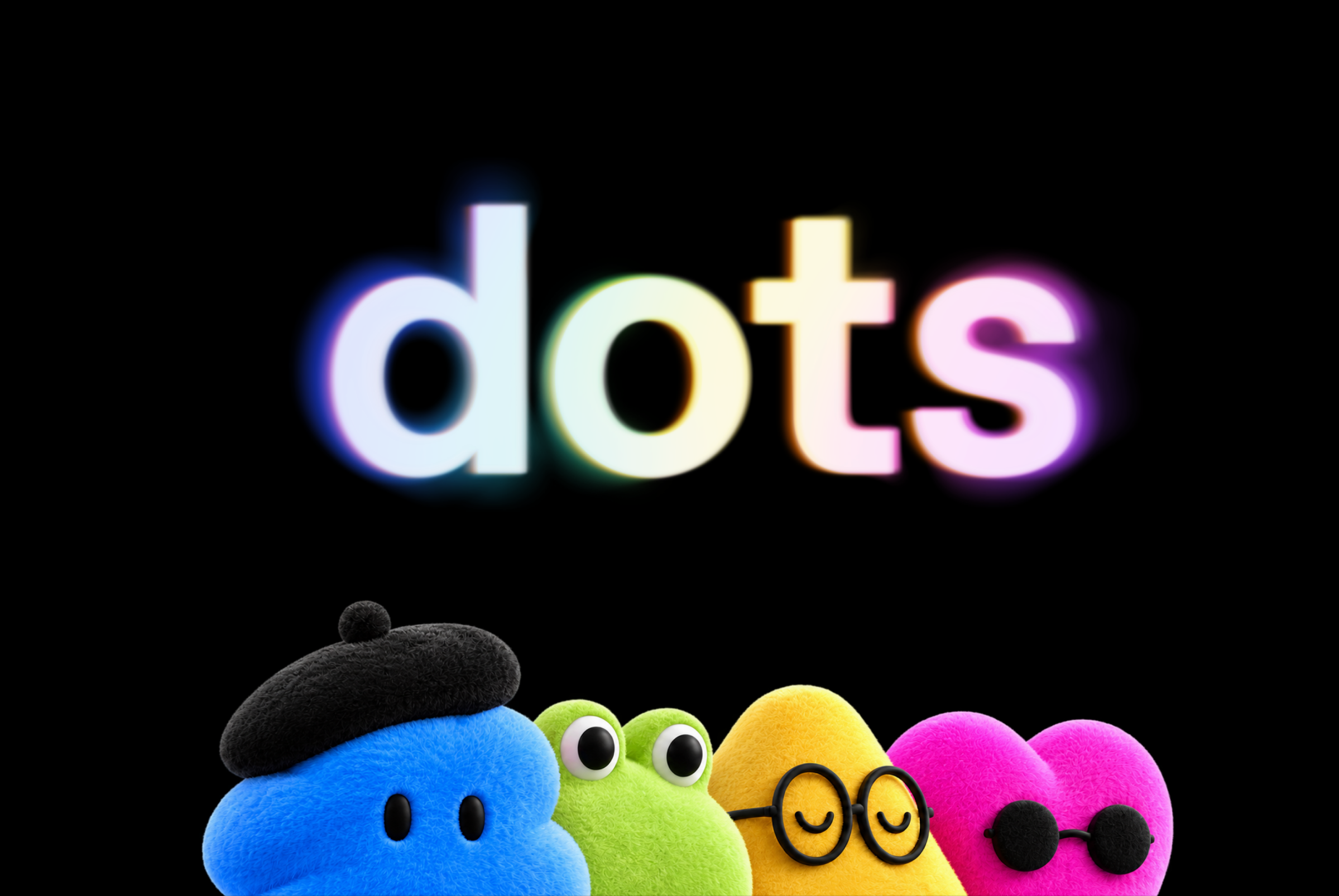 شخصيات رمزية ملونة قابلة للتخصيص تمثل وكلاء Dots من OpenAI