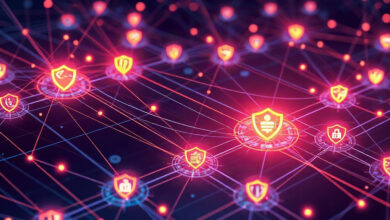 شعار Google بألوانه المميزة ضمن رسم توضيحي على خلفية ملونة