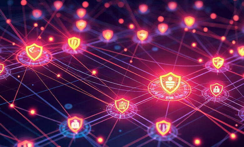 شعار Google بألوانه المميزة ضمن رسم توضيحي على خلفية ملونة